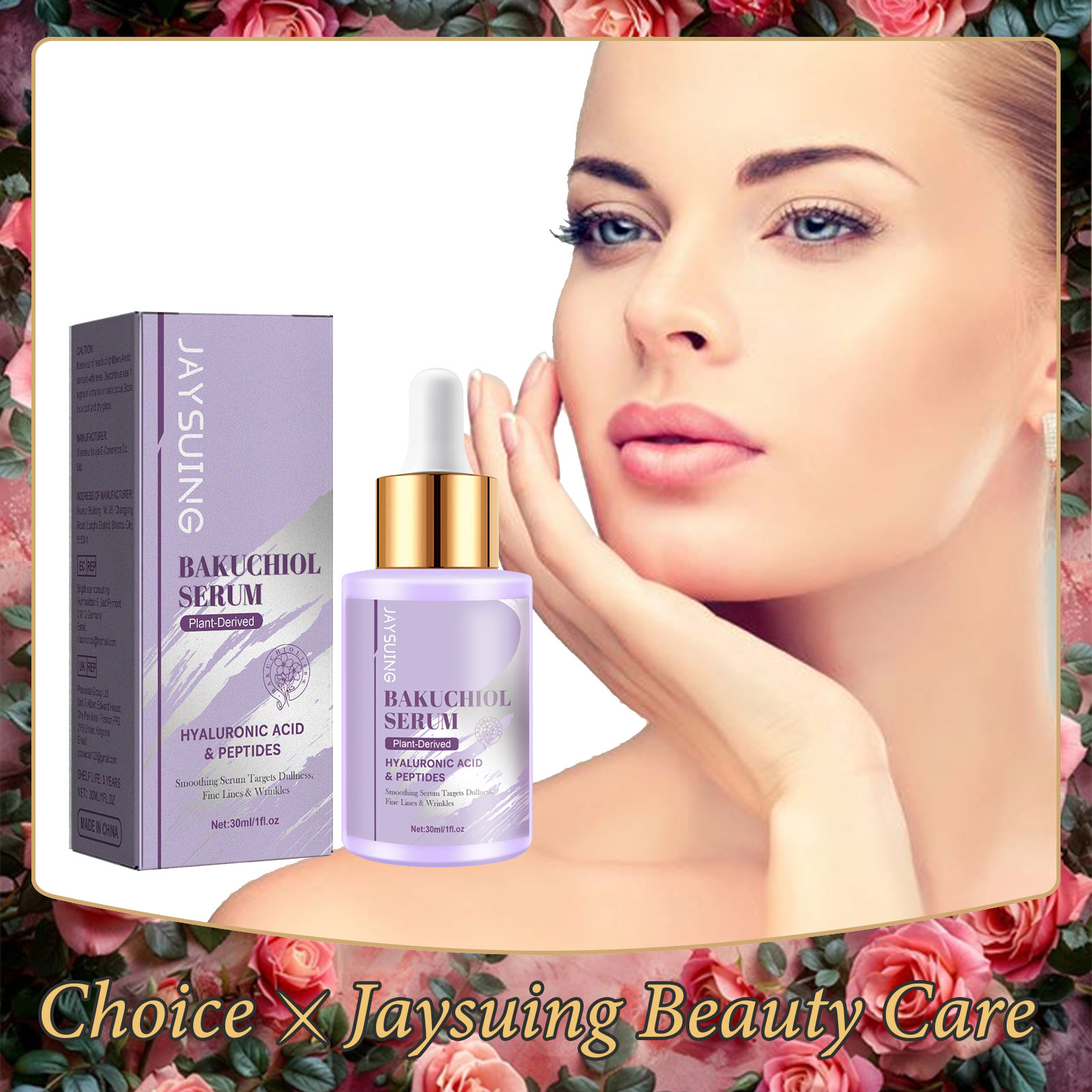 Skincare Glow - Bakuchiol Siero ringiovanente viso Antirughe Dissolvenza
