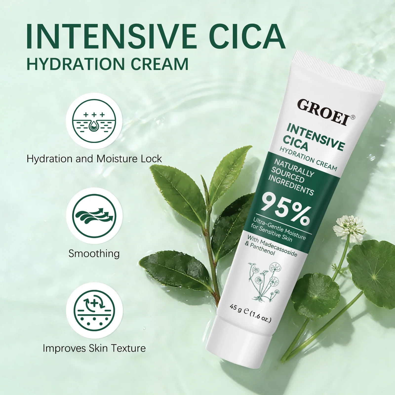 Skincare Glow - GROEI Crema Idratante Snow Grass 45g